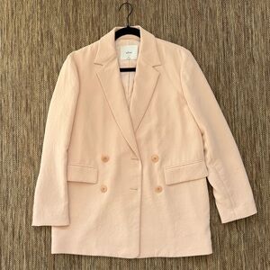 Wilfred Light Pink Double-Breasted Blazer